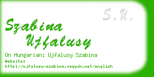 szabina ujfalusy business card